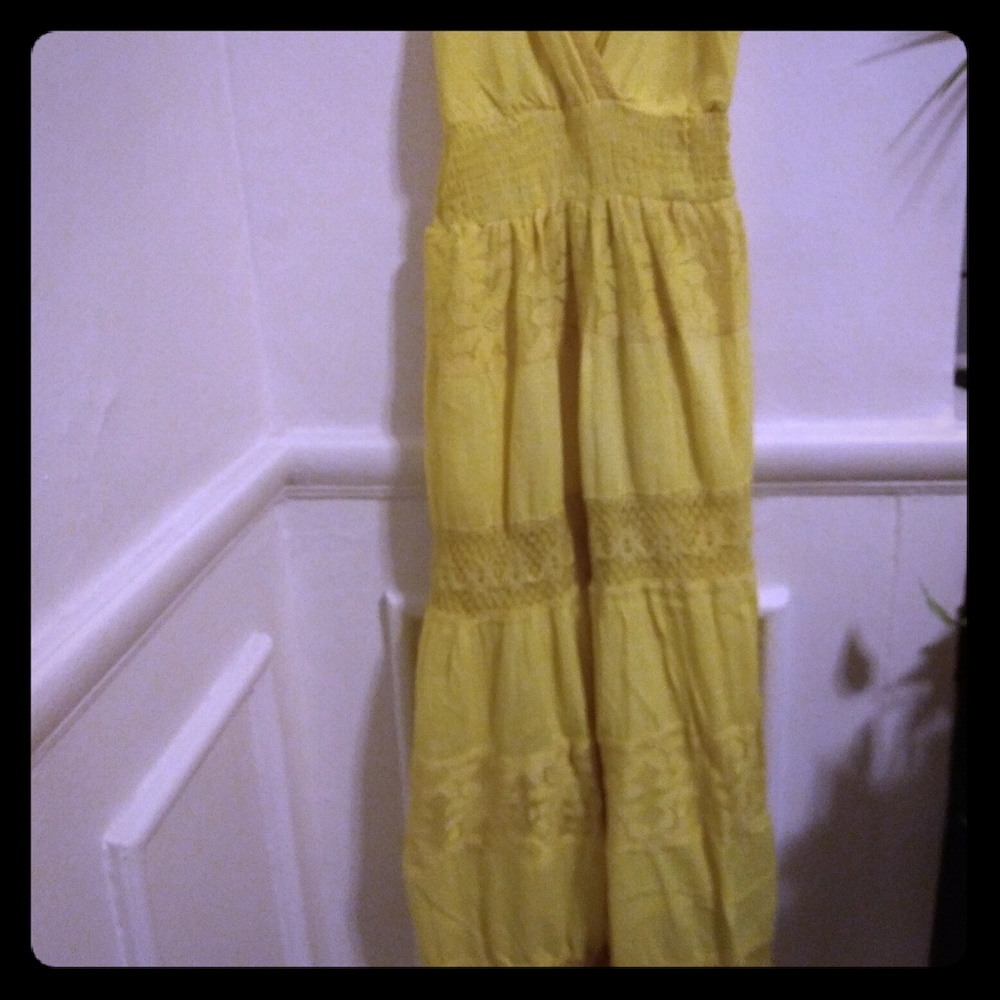 Very Pretty Cotton Summer Dress Lemon Color